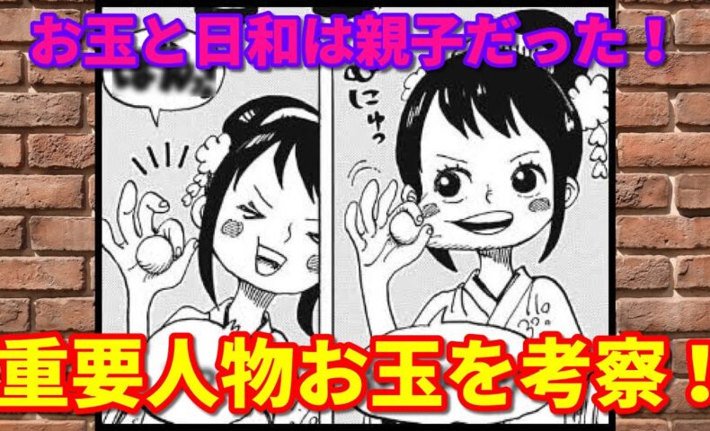 動画 ワンピース考察 お玉と日和は親子だった お玉の正体について考察 動画でマンガ考察 ネタバレや考察 伏線 最新話の予想 感想集めました