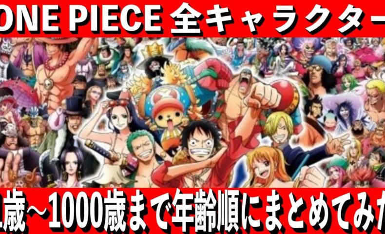 動画 One Piece 年齢順まとめ ワンピース1036話までの暇つぶし 動画でマンガ考察 ネタバレや考察 伏線 最新話の予想 感想集めました